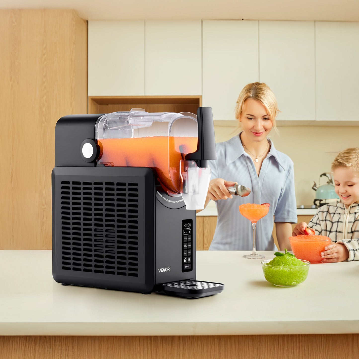 Slushie Machine, 2.6L/88oz No Ice Needed Slushy Machine for Home, Frozen Drink Maker with 5 Preset Programs, Margarita Machine with Self-Cleaning, Frozen Margaritas, Frappés, Milkshake & More