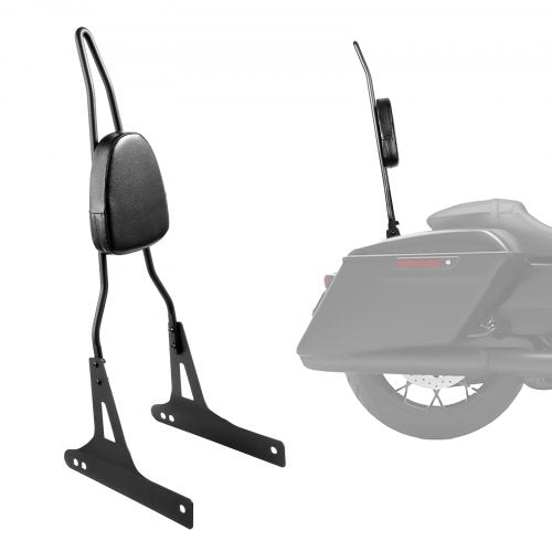Motorrad-Rückenlehne (Sissy Bar), kompatibel mit Harley-Davidson Dyna, Street Glide, Road Glide und Road King, 730 mm hohe, abnehmbare Sozius-Rückenlehne, für Motorräder, Schwarz