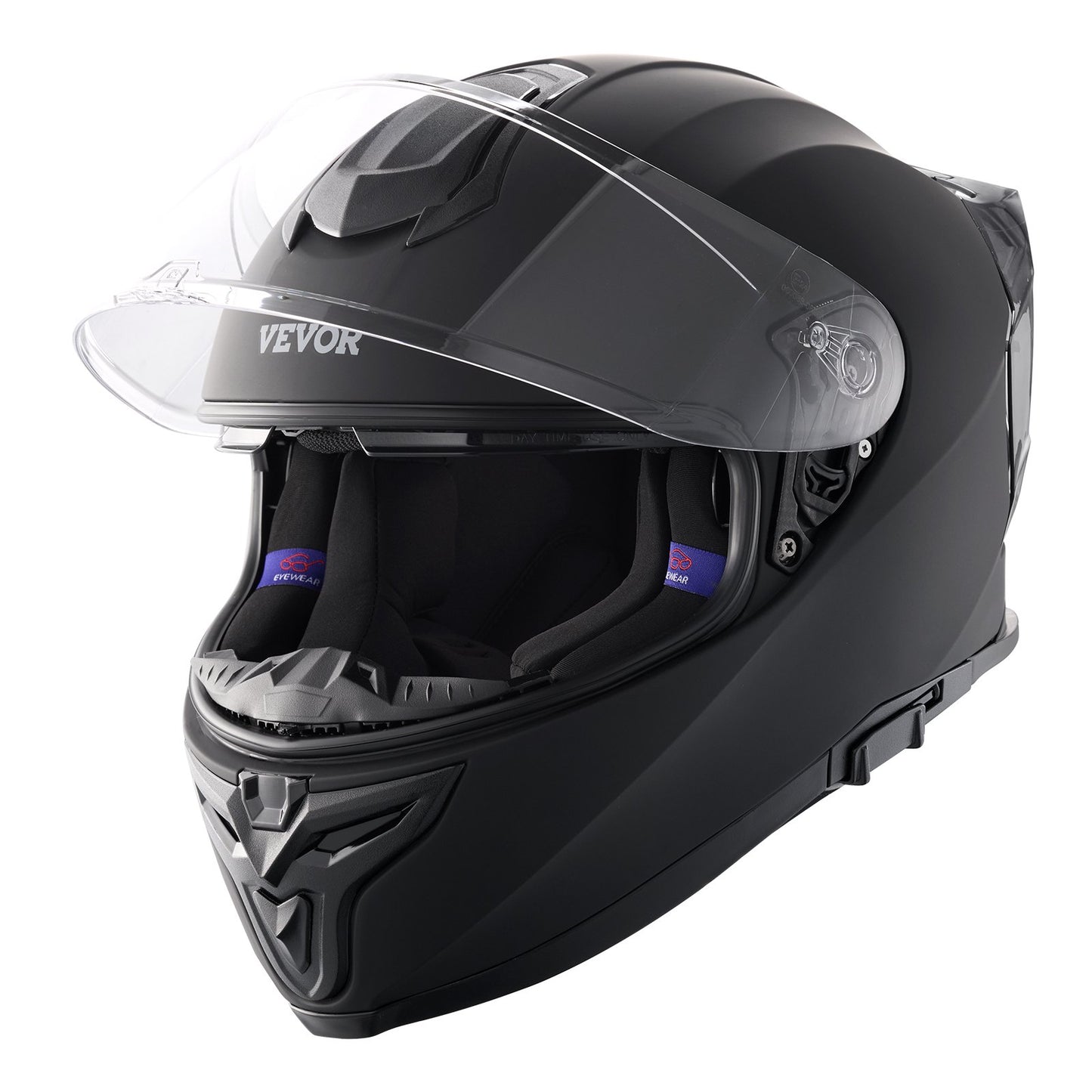 Motorcycle Helmet, Full Face, Smart Street ABS & High Density Helmet with Bluetooth Slot & Interchangeable Lens, DOT Approved Comfortable Motocross Helmet, Fit for Youth & Adults