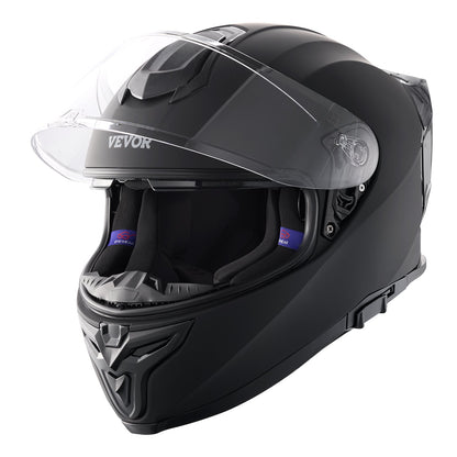Motorcycle Helmet, Full Face, Smart Street ABS & High Density Helmet with Bluetooth Slot & Interchangeable Lens, DOT Approved Comfortable Motocross Helmet, Fit for Youth & Adults