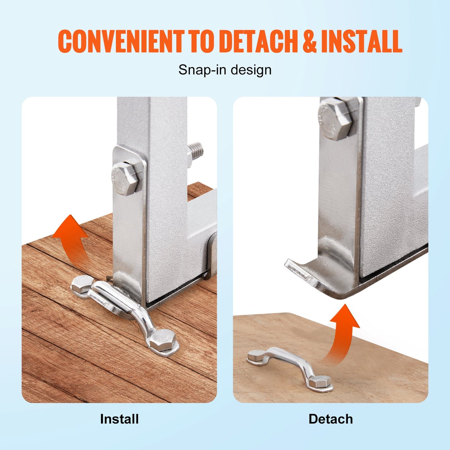 Dock Ladder, Removable 3 Steps, 500 lbs Load Capacity, Aluminum Alloy Pontoon Boat Ladder with 3.1'' Wide Step & Anti-Slip Design Pedal, Easy to Install for Ship/Lake/Pool/Marine Boarding