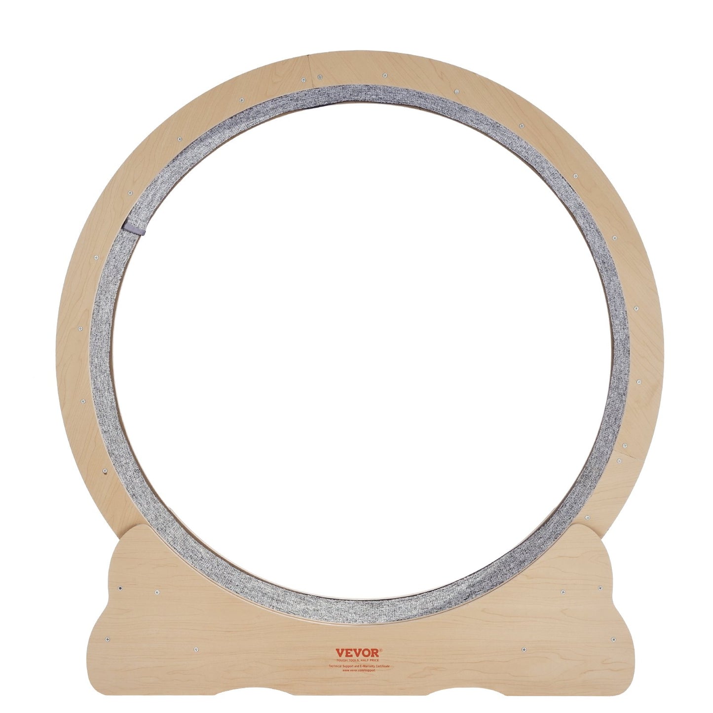 Wooden Cat Exercise Wheel, 43.3" Large Cat Treadmill Wheel for Indoor Cats, Cat Running Wheel with Detachable Carpet & Cat Teaser for Running/Walking/Training, Suitable for Most Cats Yellow