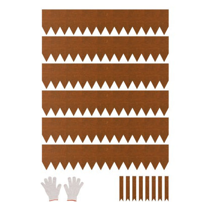 Steel Landscape Edging, 6 Packs 40 x 8 in Weather-Resistant & Pre-Rust Metal Landscape Edging, Bendable Garden Edging Border, Lawn Edging for Flower Bed Yard Pathway Divider