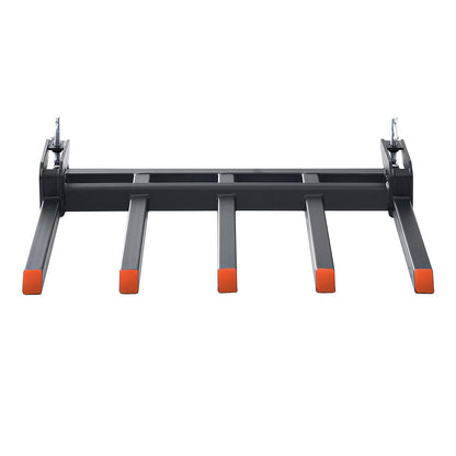 Aufsteckbare Schuttgabeln für 48-Zoll-Schaufeln, 2600 lbs Tragfähigkeit, robuste, aufsteckbare Palettengabeln für Schaufeln, passend für Lader, Kompaktlader und Traktoren zum Aufräumen von Ästen, Schutt oder Gartenabfällen