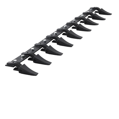 Bucket Tooth Bar, 72'', Heavy Duty Tractor Bucket 9 Teeth Bar for Loader Tractor Skidsteer, 4560 lbs Load-Bearing Capacity Bolt On Design, for Efficient Soil Excavation and Bucket Protection