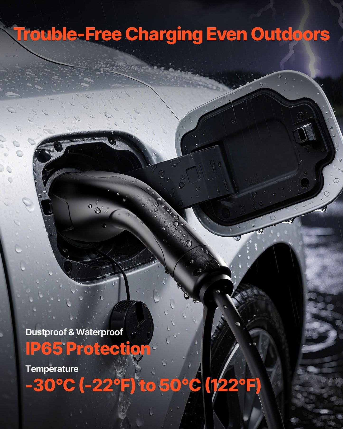 EV Charger Extension Cable, 16Amp 7 m Max 11 kW Extension Cord Compatible with All Type 2 Electric Vehicle Chargers, 3-Phase AC 480V 50Hz IP65 Heavy Duty Car Charging Cable with Carrying Bag