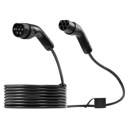 EV Charger Extension Cable, 32Amp 10 m Max 22 kW Extension Cord Compatible with All Type 2 Electric Vehicle Chargers, 3-Phase AC 480V 50Hz IP65 Heavy Duty Car Charging Cable with Carrying Bag