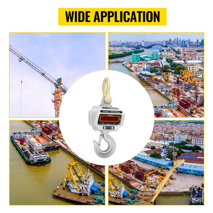 Digitale Kranwaage (5000 kg / 11000 lbs) – Schwerlast-Kranwaage – Industrielle digitale Hängewaage mit LED-Anzeige