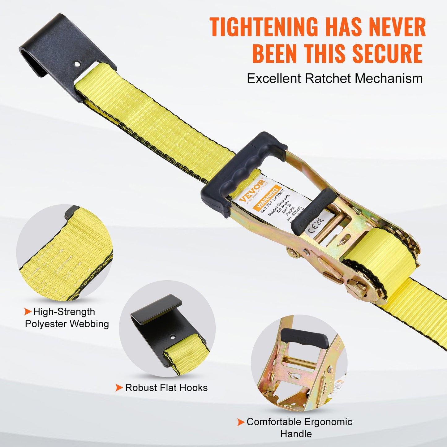 Ratchet Tie Down Straps (10PK), 10000 lb Break Strength, Endless Ratchet with 10 Premium 2" x 30' Tie Downs Heavy Duty, Track Spring Fittings for Moving Securing Cargo, Appliances, Motorcycle