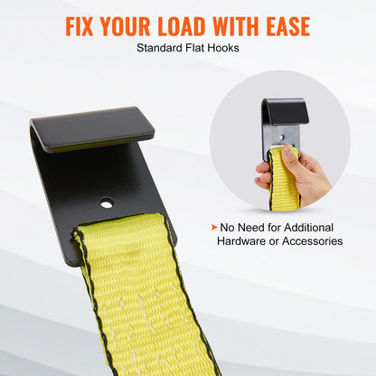 Ratchet Tie Down Straps (10PK), 10000 lb Break Strength, Endless Ratchet with 10 Premium 2" x 30' Tie Downs Heavy Duty, Track Spring Fittings for Moving Securing Cargo, Appliances, Motorcycle