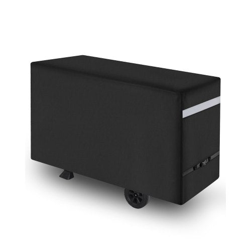 Grillabdeckung, 150 cm (59 Zoll) Grillabdeckung für den Außenbereich, wasserdicht, farbecht, wetterfest, aus robustem 600D-Polyester, leicht anzubringen und abzunehmen, mit sicheren Schnallen, schwarz