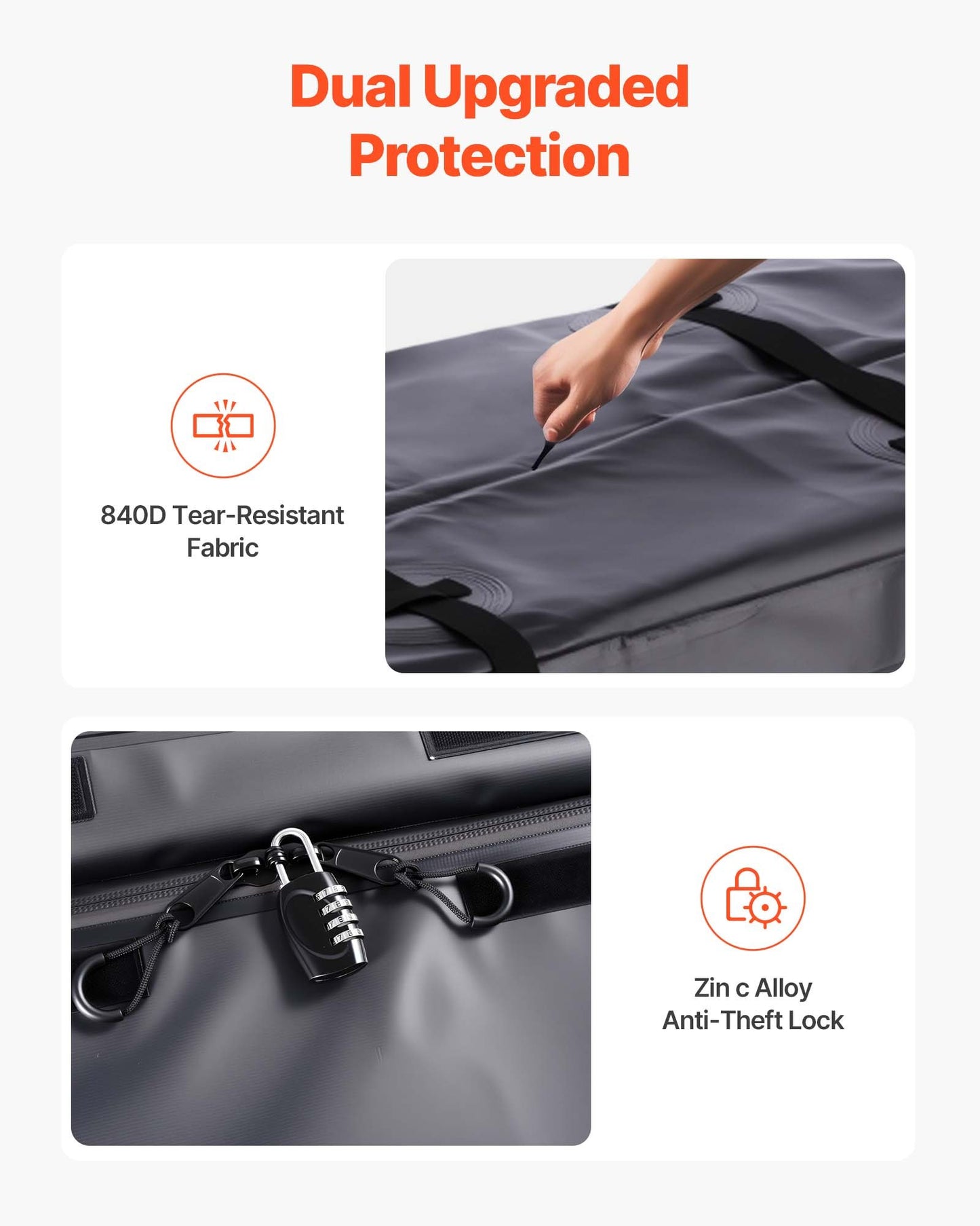 Hitch Cargo Carrier Bag, Waterproof 840D PVC, 57.48 x 19.49 x 23.82 in (16 Cubic Feet), Heavy Duty Cargo Bag for Truck Bed Storage with Reinforced Straps, Suitable for Car SUV Vans Hitch Basket