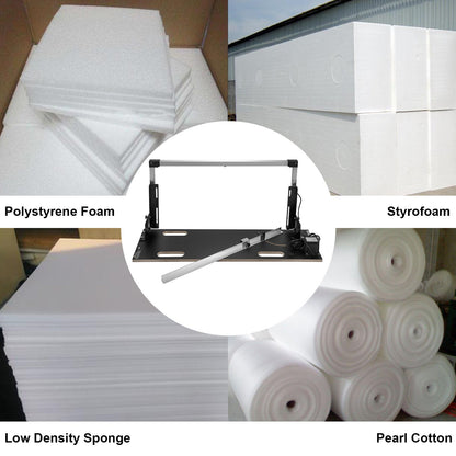 Desktop Styrofoam Cutting Machine 42 cm Max. Cut Thickness Foam Cutter 112 cm Max. Cut Length Hot Wire Foam Cutter 0-90° Styrofoam Cutter with Six Heating Wires for Cutting Foams Pearl Cotton