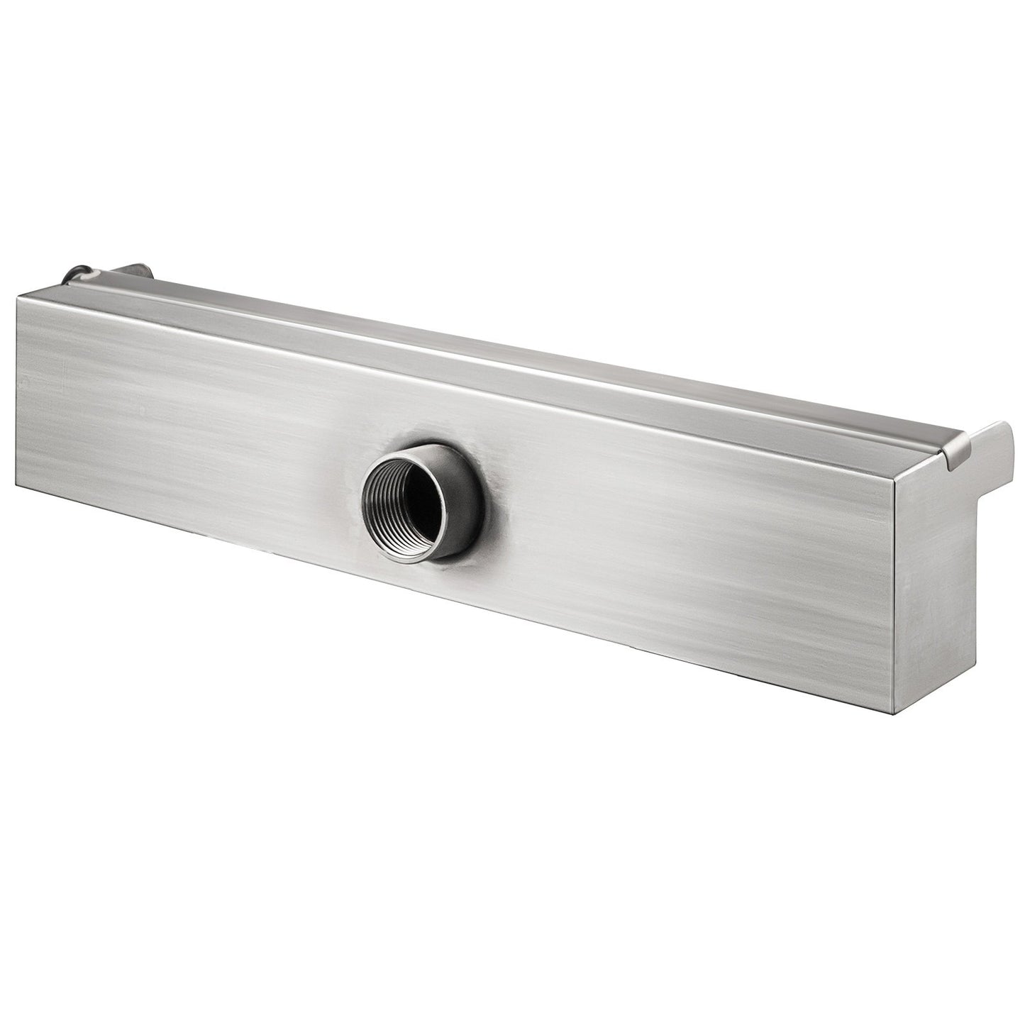 Swimming Pool Waterfall Spillway 30x11.5x8 cm Stainless Steel Swimming Pool Waterfall Fountain with Colorful LED Strip, Hose Connector, Remote Control, Corrosion Resistant for Pond, Outdoor Garden