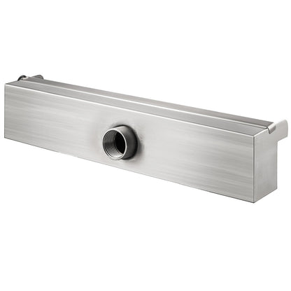 Swimming Pool Waterfall Spillway 30x11.5x8 cm Stainless Steel Swimming Pool Waterfall Fountain with Colorful LED Strip, Hose Connector, Remote Control, Corrosion Resistant for Pond, Outdoor Garden