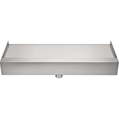 Waterfall Blade, 60cm Stainless Steel Waterfall Spillway, Rectangular Waterfall Pool Fountain, Cascade Blade with Connector, Hose, Clamp & PTFE Tape, Water Blade for Koi Fish Pond, Water Feature