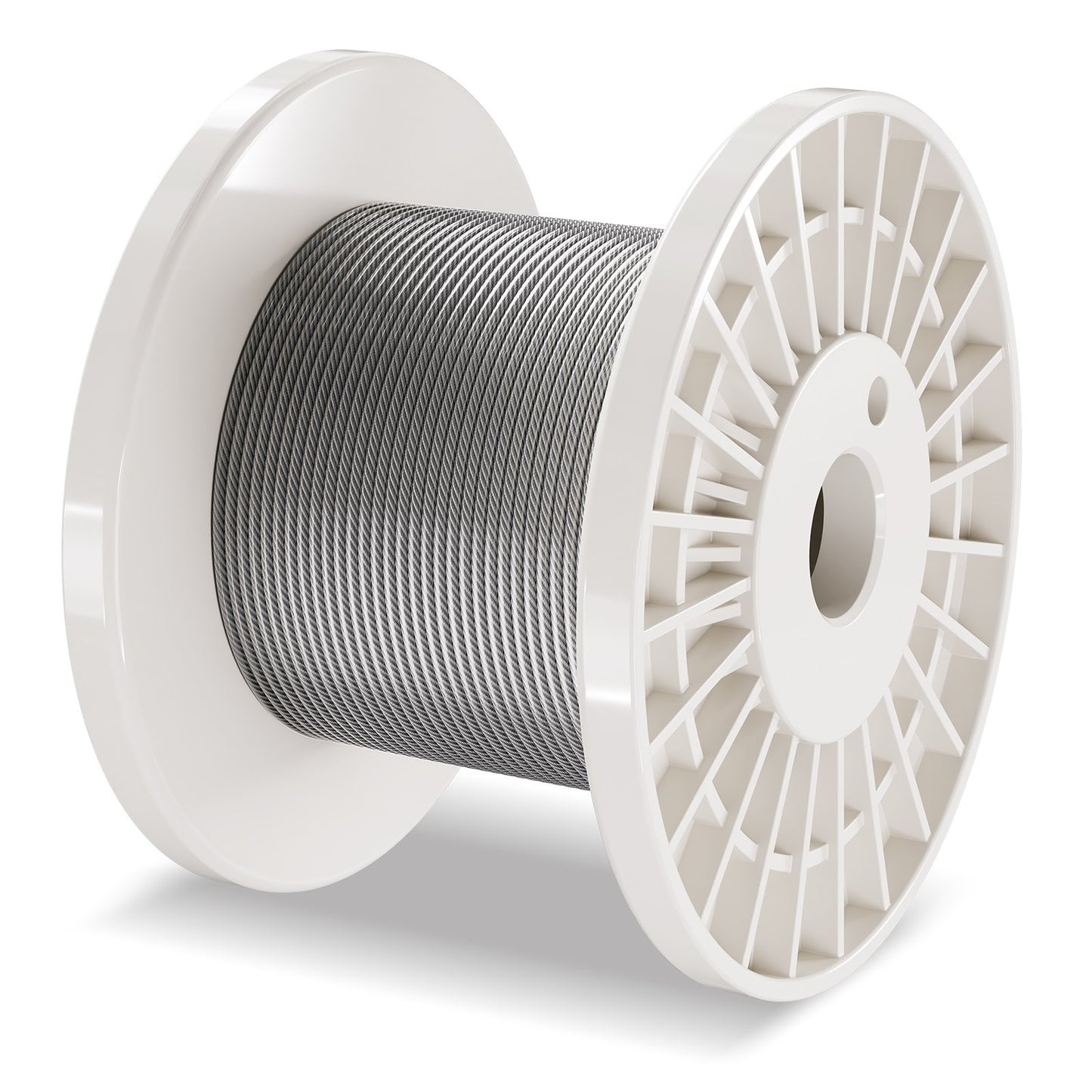 Drahtseil-Set, 1/8" 100 ft 304 Edelstahlseil mit 59 Zubehörteilen, 650 lbs Bruchfestigkeit, 7x7 Litzenkonstruktion, Marine- und Flugzeugqualität für Handläufe, Treppen, Terrassen, Zäune und Außenbereiche