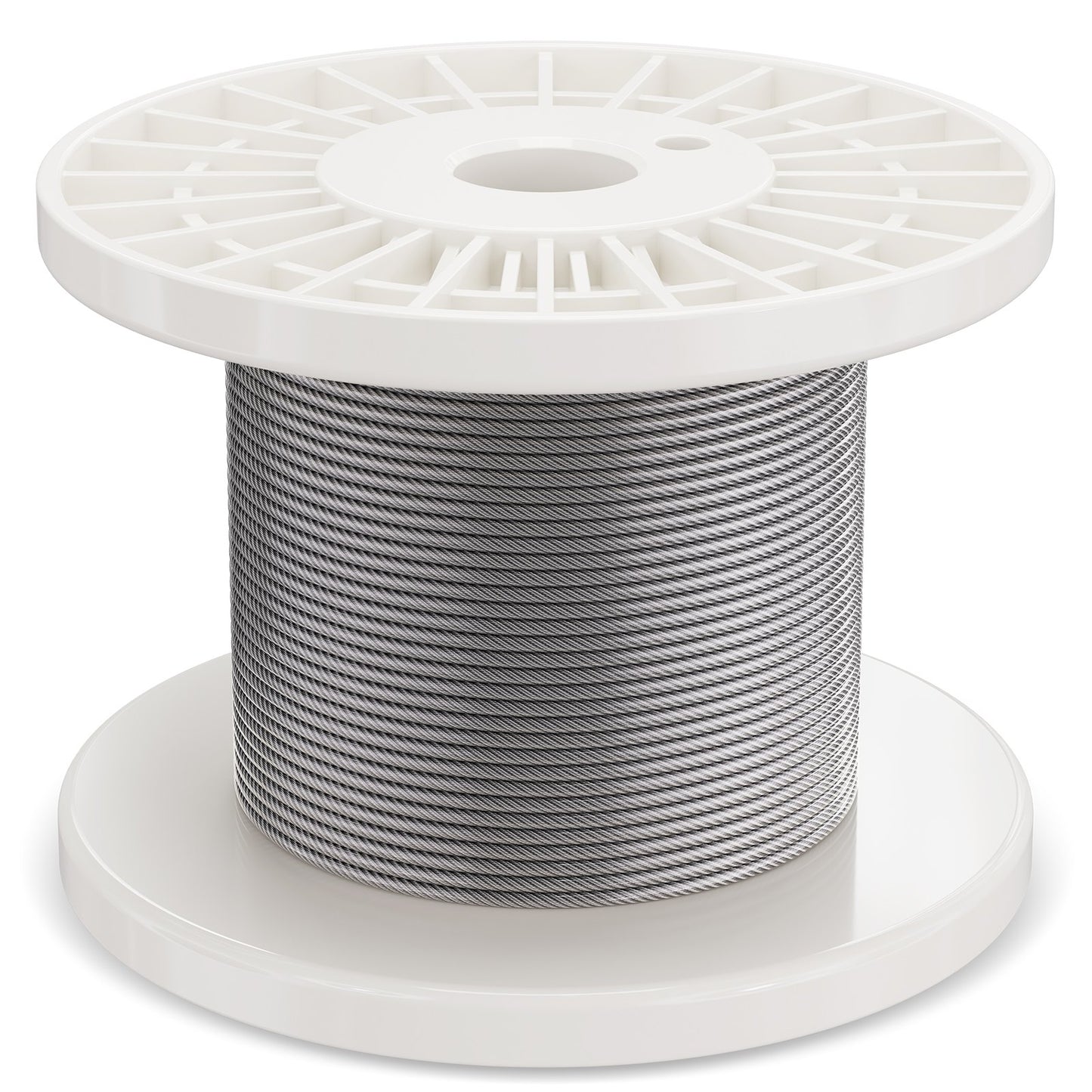 Drahtseil-Set, 1/8" 100 ft 304 Edelstahlseil mit 59 Zubehörteilen, 650 lbs Bruchfestigkeit, 7x7 Litzenkonstruktion, Marine- und Flugzeugqualität für Handläufe, Treppen, Terrassen, Zäune und Außenbereiche