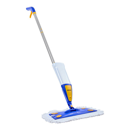 Spray Mop, with 3 Washable Pads for Dry and Wet Floor Cleaning & an 800ml Refillable Water Tank, Microfiber Dust Wet Mop & Twisted Cotton Dry Mop, Commercial Home Use for Tiles/Vinyl/Wood Floor