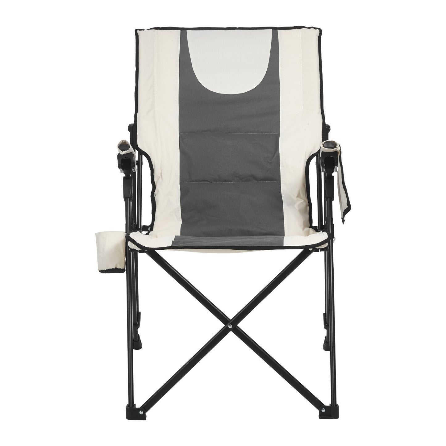 Folding Camping Chair, 3 Reclining Positions, Outdoor High Back Camping Chair, 260lbs Weight Capacity, Full Padded Beach Chairs with Armrest & Headrest, Portable Lawn Chairs for Sports Travel