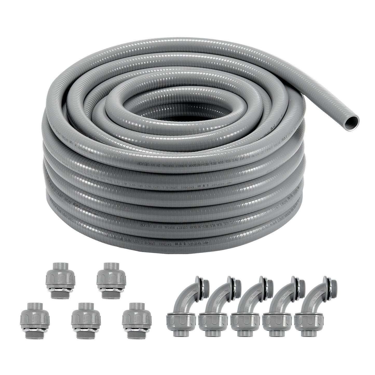 12,7 mm (1/2 Zoll) flexibler, flüssigkeitsdichter PVC-Elektroinstallationsschlauch, 30,5 m, nichtmetallisch