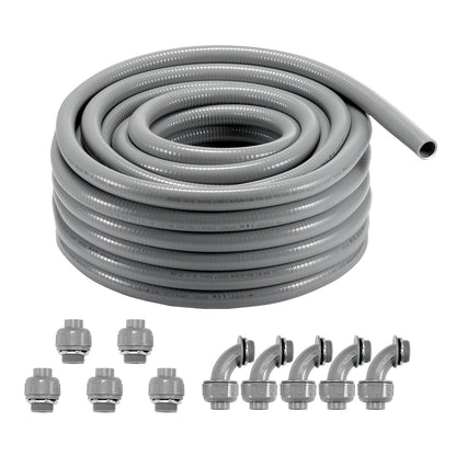 12,7 mm (1/2 Zoll) flexibler, flüssigkeitsdichter PVC-Elektroinstallationsschlauch, 30,5 m, nichtmetallisch