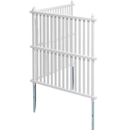 48 Zoll B x 48 Zoll H Vinyl-Sichtschutzzaunpaneele, Klimaanlagenzaun, Sichtschutzwände für den Außenbereich für Mülltonnen, Poolgeräte-Einhausung, Sichtschutz-Set Streifenpaneele (2 Paneele)