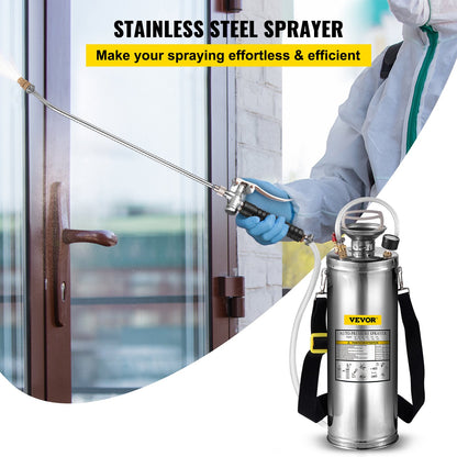 Stainless Steel Sprayer 10L Household Gardening and Floor Cleaning Sprayer, Suitable for the Current Neds of Industry, Agriculture, Commerce, Medicine and Other Industries