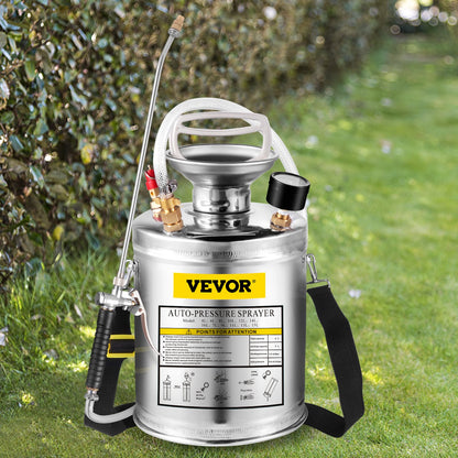 Stainless Steel Sprayer 4L Household Gardening and Floor Cleaning Sprayer, Suitable for the Current Neds of Industry, Agriculture, Commerce, Medicine and Other Industries
