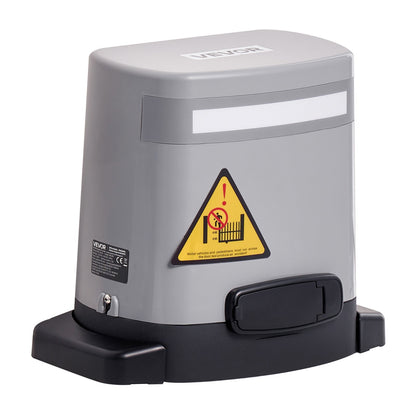 Solar Sliding Gate Opener, 280W Electric Gate Opener for Doors up to 20m 816kg, Gear Track Rolling Fence Door Motor with Infrared Sensor & 2 Remote Controls, Driveway Gates Opening System