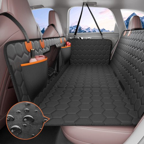 Back Seat Extender, Dog Car Seat Cover for Back Seat Bed with Mesh Window and Storage Pocket, Supports 350lbs Dog Hammock for Car Dog Car Bed 54"x25.6" for Car, SUV, Truck
