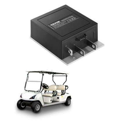 Golf Cart Speed Controller, 36V and 350A, DC Motor Controller Replacement for 1994-2019 EZGO Golf Carts, IP65 Rated Protection, Aluminum Alloy & ABS Housing, Compatible with 1206-4301 Models
