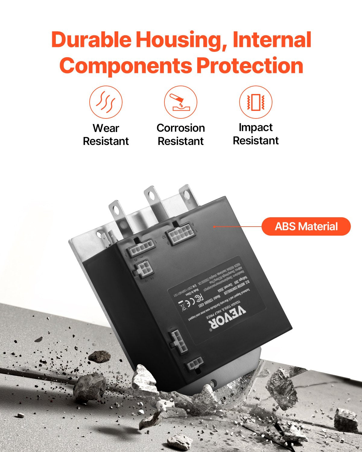 Golf Cart Speed Controller, 36V 350A, DC Motor Controller Replacement for 2000-2009 EZGO TXT Golf Carts, IP65 Rated Protection, Aluminum Alloy & ABS Housing, Compatible with 1206MX-4301 Models