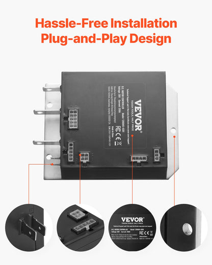 Golf Cart Speed Controller, 36V 350A, DC Motor Controller Replacement for 2000-2009 EZGO TXT Golf Carts, IP65 Rated Protection, Aluminum Alloy & ABS Housing, Compatible with 1206MX-4301 Models