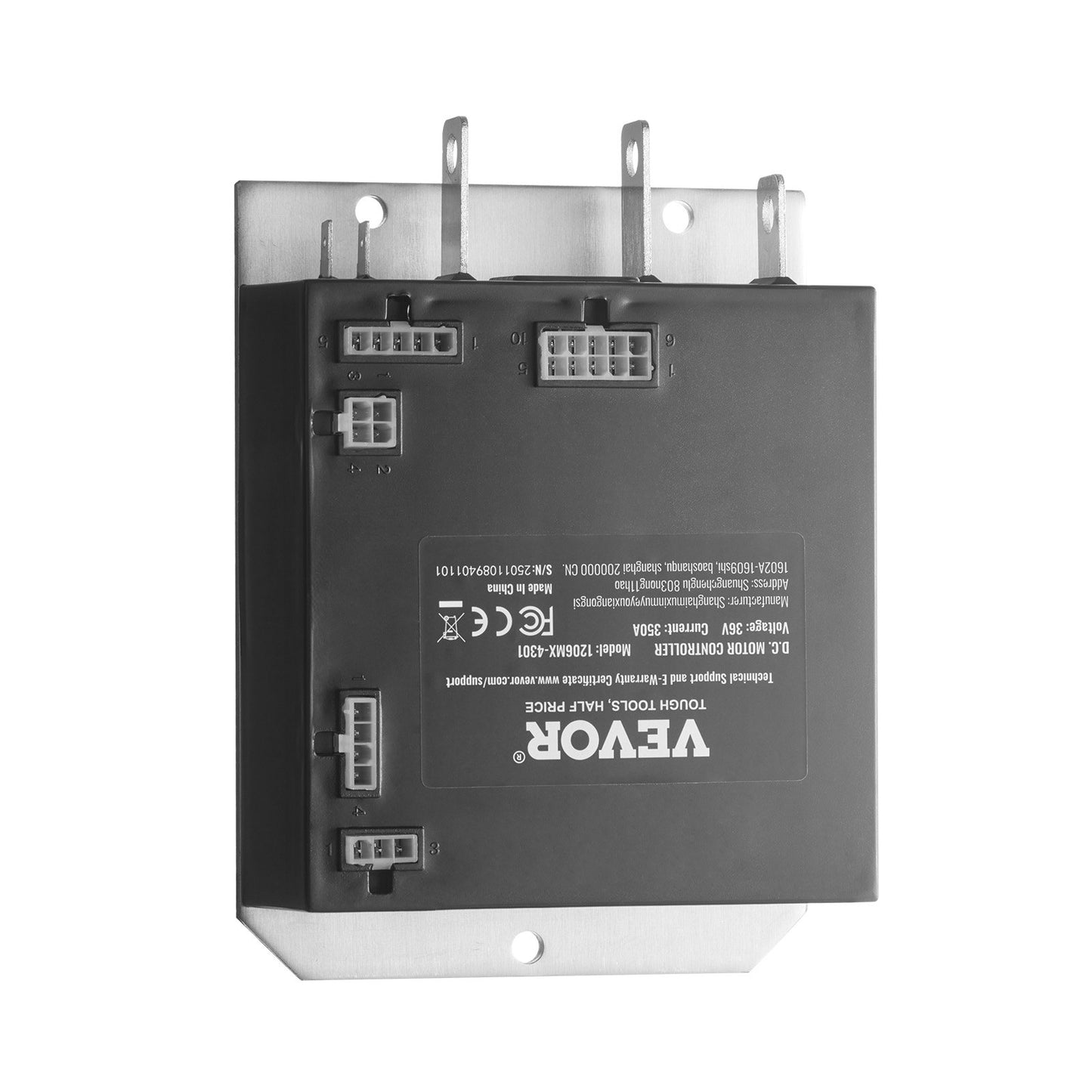 Golf Cart Speed Controller, 36V 350A, DC Motor Controller Replacement for 2000-2009 EZGO TXT Golf Carts, IP65 Rated Protection, Aluminum Alloy & ABS Housing, Compatible with 1206MX-4301 Models