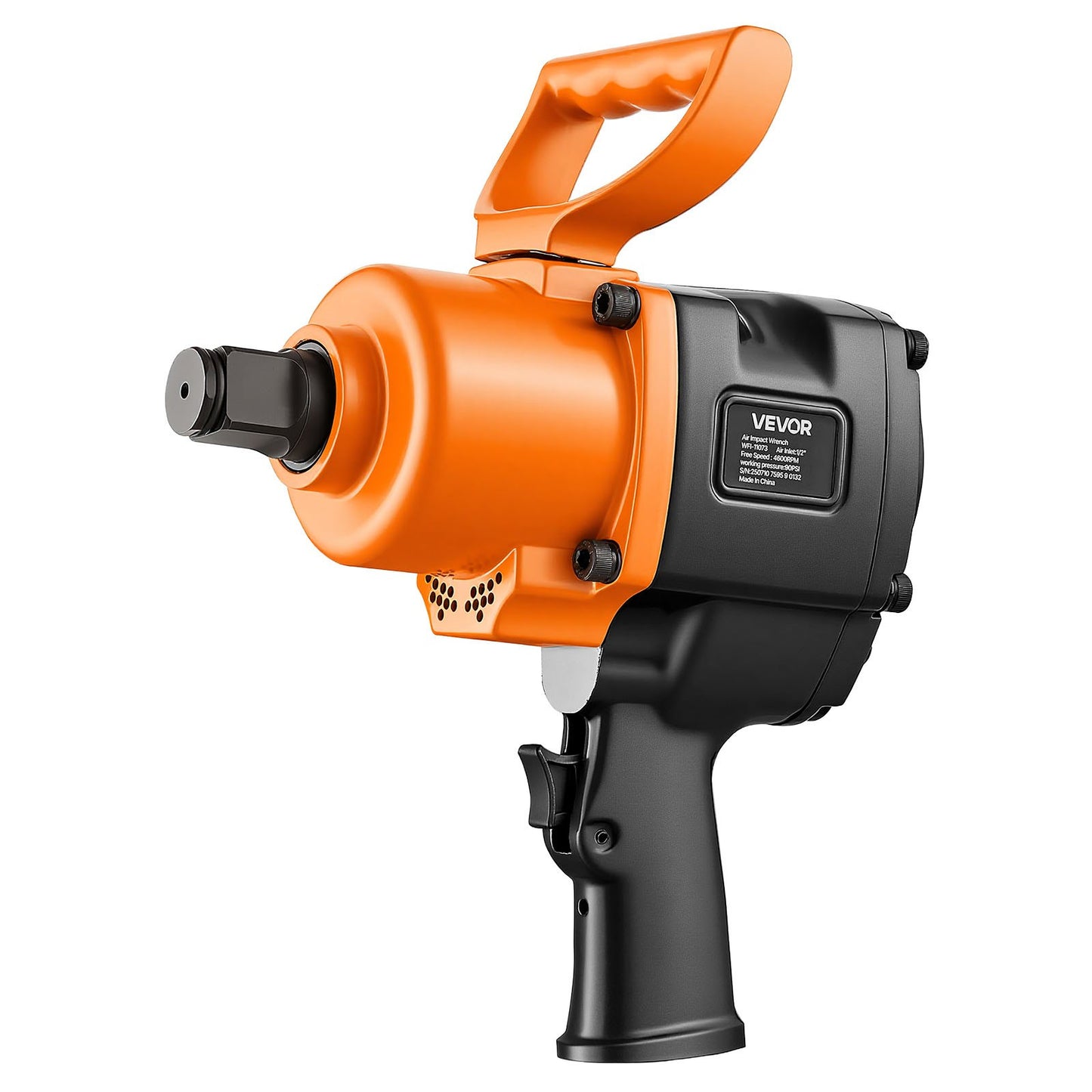 1-Inch Air Impact Wrench, Twin Hammer Air Impact Gun, Up to 1626N.m Reverse Torque, 4600RPM 6-Speed Pneumatic Wrench for Heavy Duty Auto Repairs and Maintenance