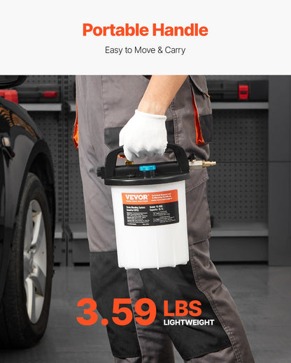 Brake Bleeder Kit, 3L Brake Fluid Extractor with 1L Siphon Refilling Bottle & 13 Hose Connectors, Complete Brake Fluid Bleeder Kit with Extended Silicone Hose & Handle, Fit for Most Vehicles