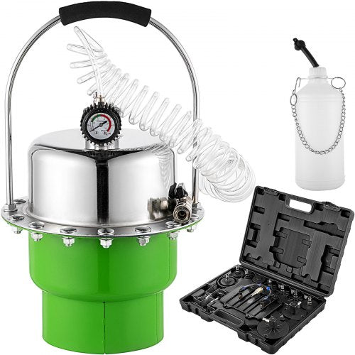 Pneumatic Air Pressure Bleeder, Brake Pressure Bleeding Tool Portable Brake and Clutch Bleeder Valve System Kit Garage Workshop Mechanics Brake Oil and Fluid Extractor Bleeder Tool