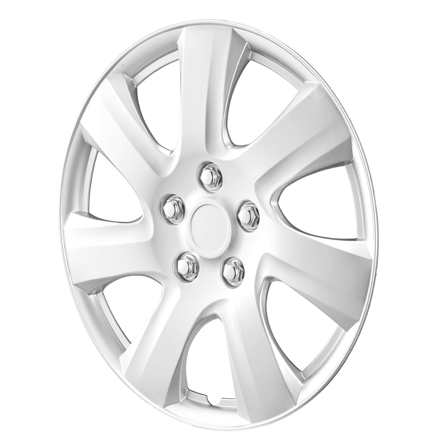 Wheel Rim Cover Hubcaps, 16 in Diameter, Sturdy & Durable Scratch-Resistant Hubcap with Snap & Valve Nozzle Hole, ABS & PC Hubcap with High Rigidity & Less Wind Drag, Fits for All Weather Use