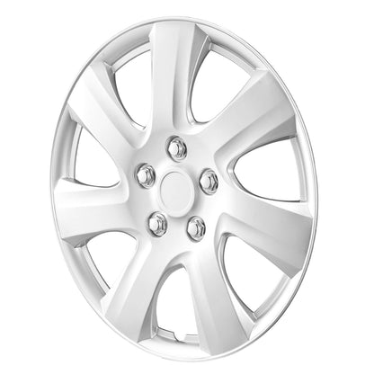 Wheel Rim Cover Hubcaps, 16 in Diameter, Sturdy & Durable Scratch-Resistant Hubcap with Snap & Valve Nozzle Hole, ABS & PC Hubcap with High Rigidity & Less Wind Drag, Fits for All Weather Use