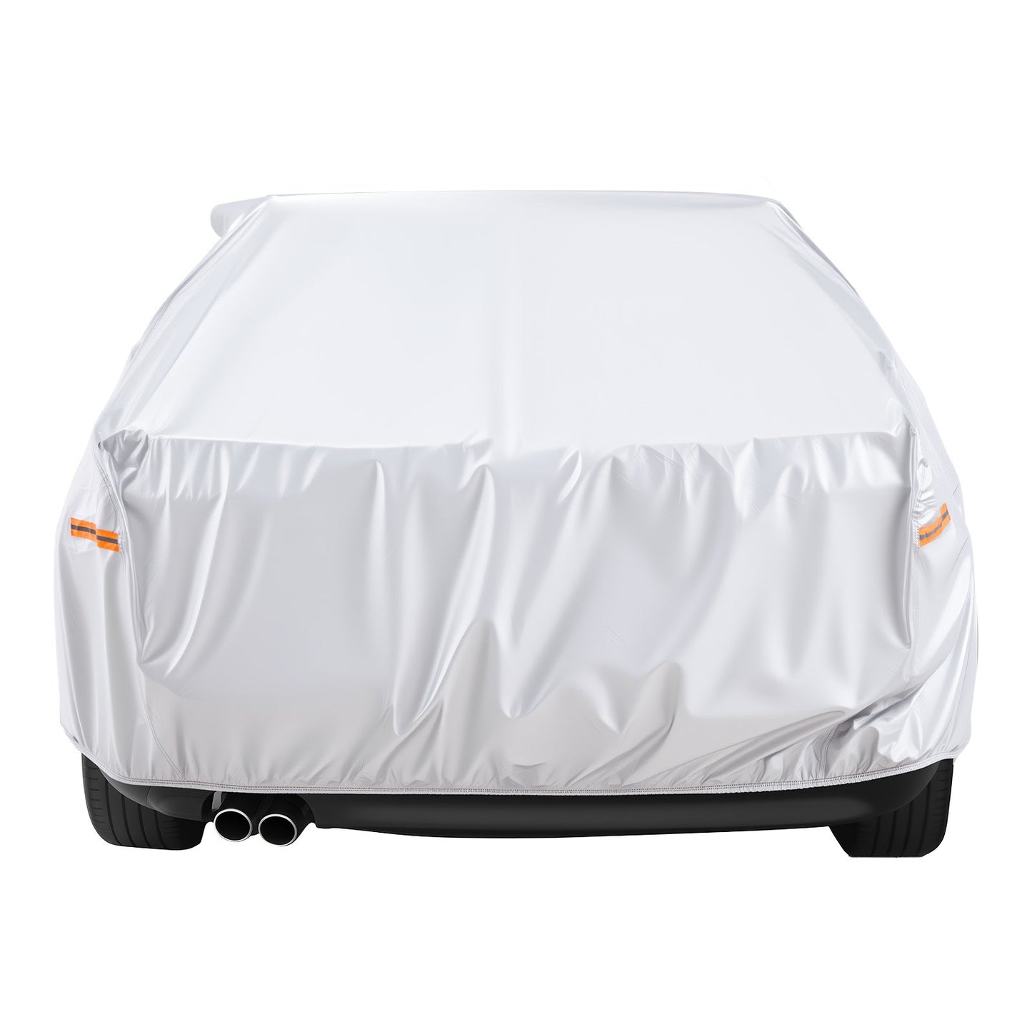 Car Cover, Car Cover Waterproof for Full Size European Sedan Cars Models, Custom-fit All Weather Sun Rain Wind Dust Snow Protection Full Exterior Covers with Door Zipper & Cotton Lining, Silver