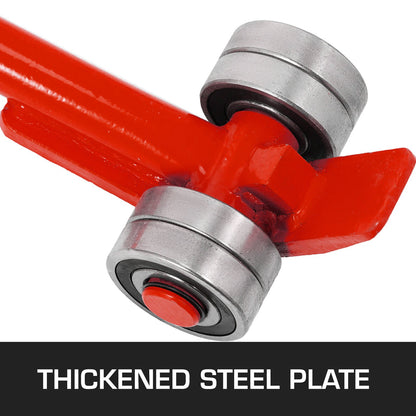 3T Prylever Bar 6600 lbs Capacity Steel Pry Lever Bar Heavy Duty with Wheels Prylever with 6FT Length Handle