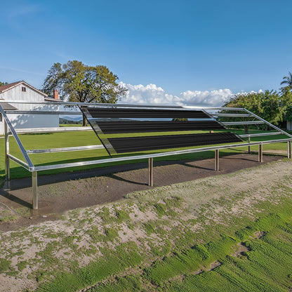 Solar Pool Heater, 4 x 24 ft HDPE Pool Heating System - Durable & Weather-Proof, with Complete Accessories, Universal Solar Pool Panel–Raises Water Temperature, for Aboveground & Inground Pool