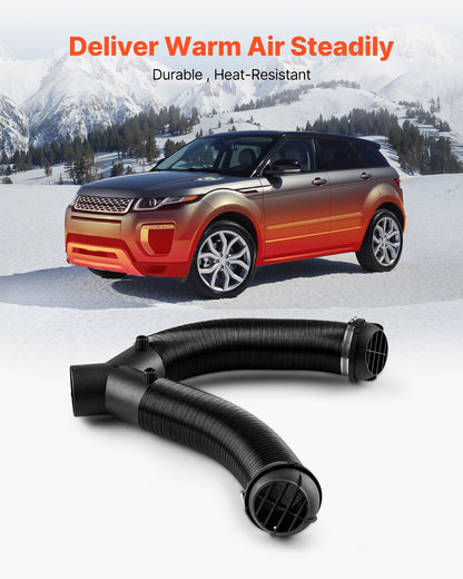 Diesel Heater Pipe Duct Vent Kit, 75mm Heater Pipe Warm Air Outlet Vent Set with Y-Shaped Connector & Air Duct Clamps, Parking Heaters Air Ducts Vent Kit for 2KW 5KW 8KW Diesel Heaters, Black