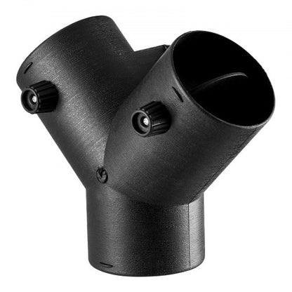 Diesel Heater Connector, 75mm Diesel Heater Duct Connector Accessories, 3-Way Y Branch Diesels Heaters Air Vent Duct with 2 90° Rotatable Valves, Black Joint Connectors for 2KW 5KW 8KW Heaters
