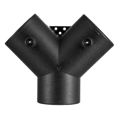 Diesel Heater Connector, 75mm Diesel Heater Duct Connector Accessories, 3-Way Y Branch Diesels Heaters Air Vent Duct with 2 90° Rotatable Valves, Black Joint Connectors for 2KW 5KW 8KW Heaters