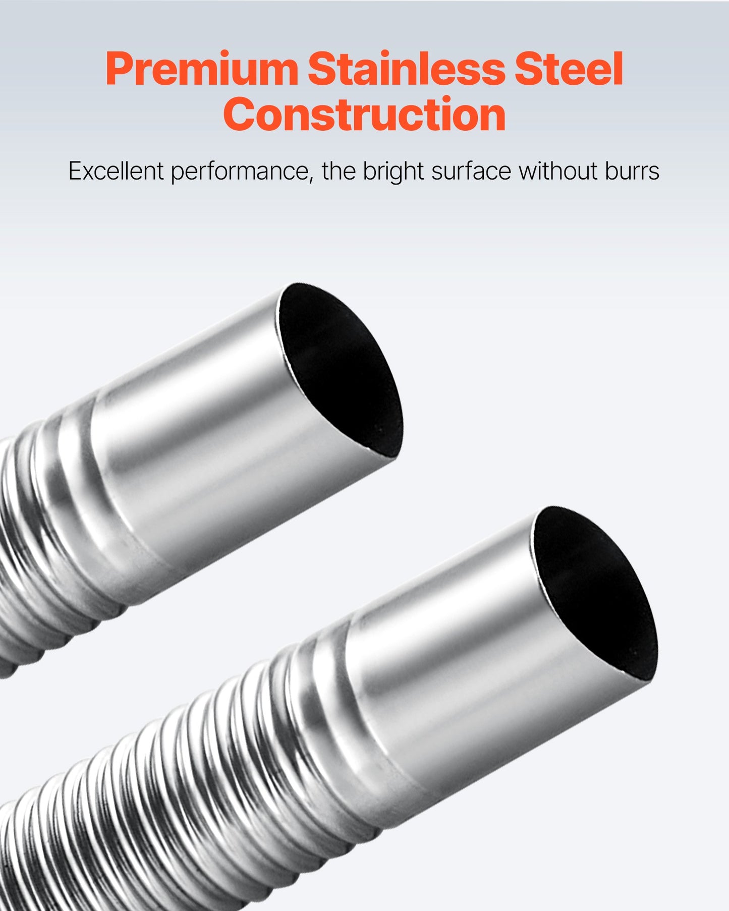 Exhaust Hose, 1490mm Stainless Steel Exhausts Hose, Diesel Heater Flexible Exhaust Pipe with 2 Hose Clamps, Exhausts Hoses Kit Diesel Heater Accessories for 2KW 5KW 8KW Diesels Heaters