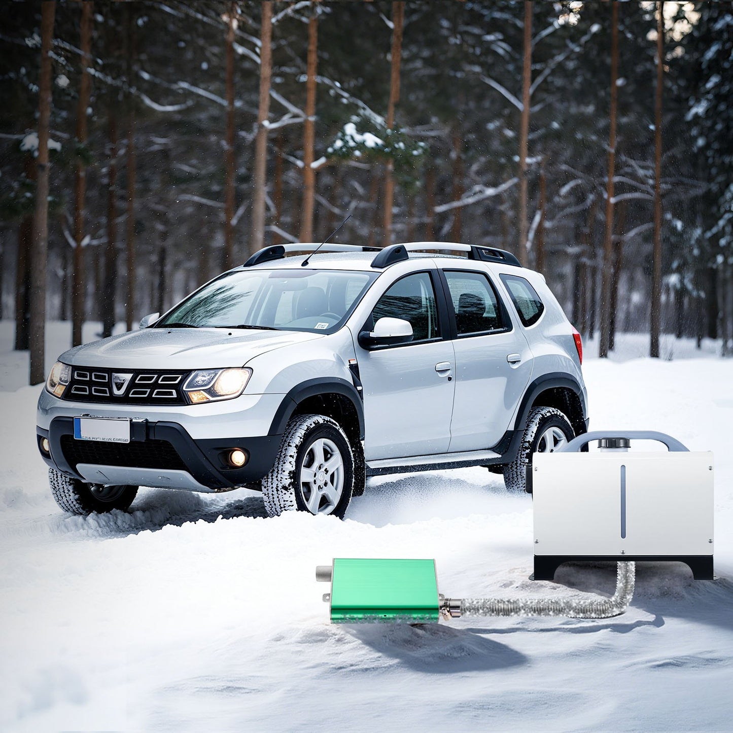 Diesel Heater Muffler, 24mm Diesel Heater Muffler Upgrade, Parking Heaters Mufflers Fit with 2 Clamps and Screws, Aluminum Alloy Upgraded Exhaust Pipe Mufflers Silencer for 2KW 5KW 8KW Diesels