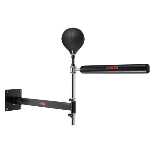 Wall Mount Boxing Spinning Bar, Spinning Bar with Punching Ball, Adjustable Boxing Speed Trainer, Reflex Boxing Bar with Gloves, Boxing Training Equipment for Kickboxing, MMA, Fitness