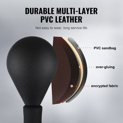 Punching Bag, Reflex Boxing Bag for Teens & Adults, Height Adjustable Free Standing Strike Bag Set with Boxing Gloves & Stand, Speed Bag for Training, Boxing Equipment, Stress Relief & Fitness